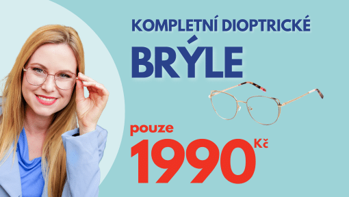 Kompletní dioptrické brýle jen za 1990 Kc