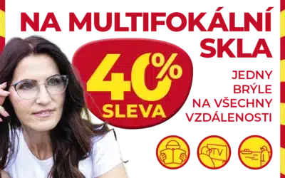 Sleva 40% na multifokální brýle na všechny vzdálenosti