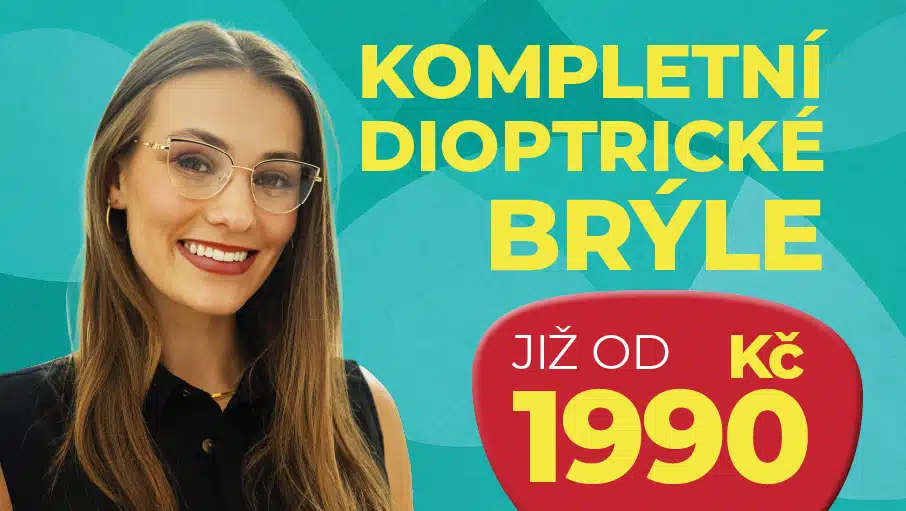 Повні діоптрійні окуляри всього за 1990 крон