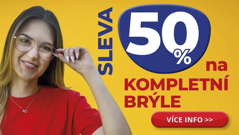 Sleva 50% na kompletní dioptrické brýle