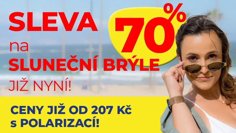 Sleva 70% na sluneční brýle