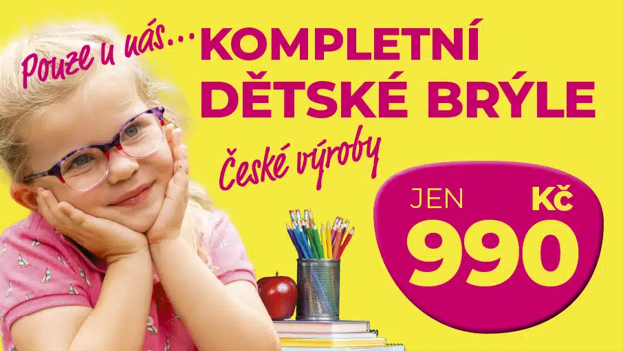 Дитячі окуляри в комплекті всього за 990 тис. крон Доктор Оптика, акція, 2508detske990