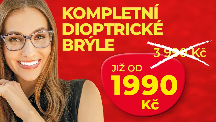 Kompletní dioptrické brýle za 1990 Kč Akce. Doctor Optic, brýle 1990, levné brýle