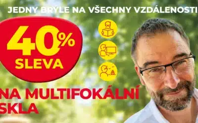 Sleva 40% na multifokální brýle na všechny vzdálenosti